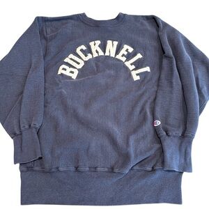 Champion reverse weave vintage 80s Bucknell crewneck sweatshirt XL blue